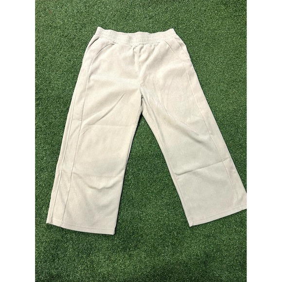 HALARA Other - Halara Pants Womens XL Petite Beige Corduroy Wide Leg Classic Stretch Pull On‎